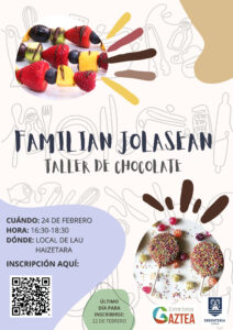 El programa Familian Jolasean ha organizado un nuevo taller para este sábado
